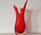 Huge Murano  Sommerso Pulled-Wing Vase.