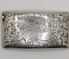Solid Silver Curved Calling-Card Case Birmingham, 1908