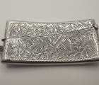 Solid Silver Curved Calling-Card Case W.H.S Birmingham,1904