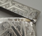 Solid Silver  Calling-Card Case  Birmingham, H&T 1895.