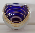 Czech Spiral Ball Vase.
