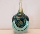 Early 1975 Mdina "Sculptural" bottle with 4 cut Facets.