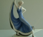 Art Deco 1930's Katzhutte Blue Figurine